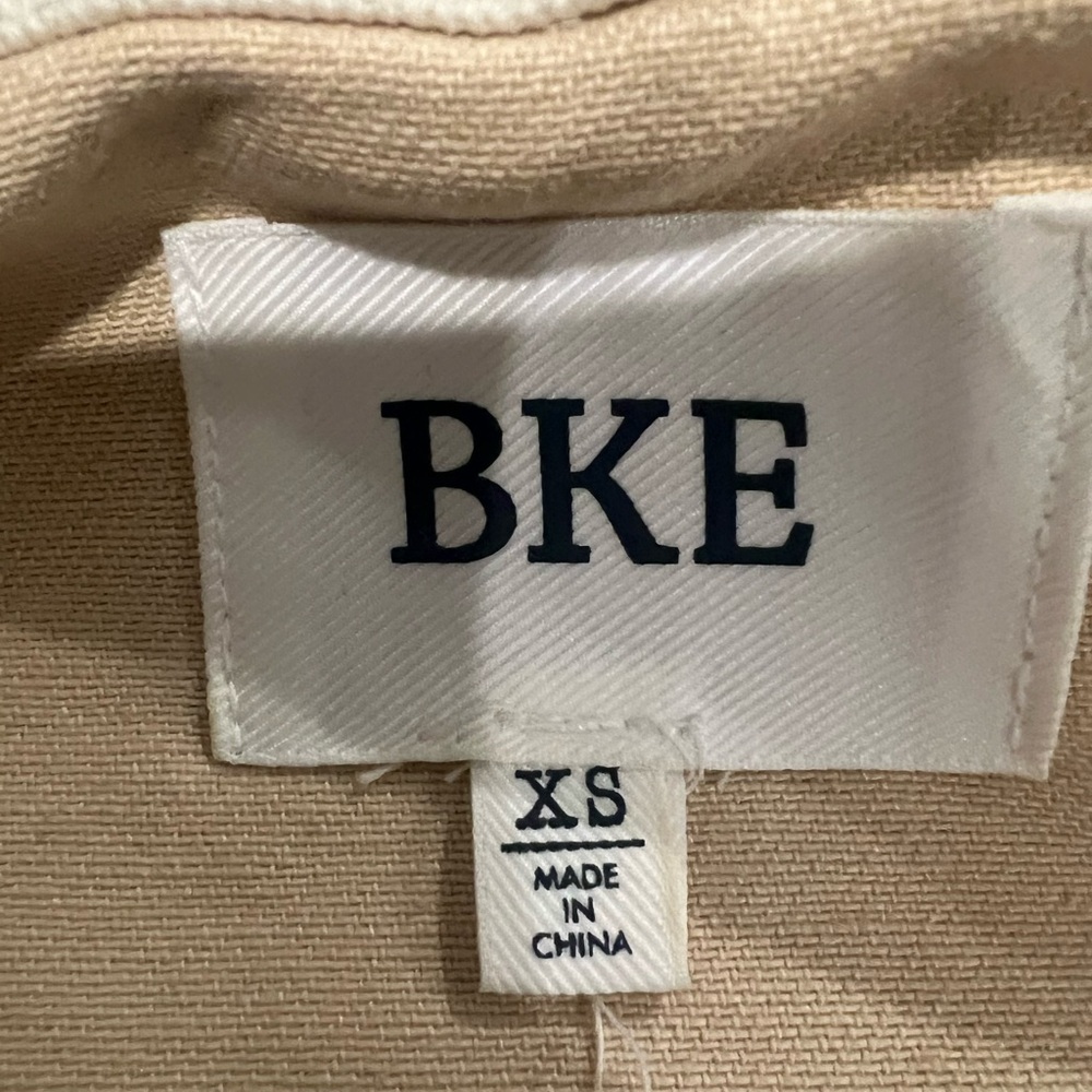 BKE women’s hooded denim Jacket - Gray and Beige size XS - Picture 4 of 5